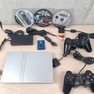 CONSOLE PLAYSTATION 2 PS2 SLIM SILVER – SCPH-75004  TESTATO FUNZIONANTE CON ACCESSORI E GIOCO #11